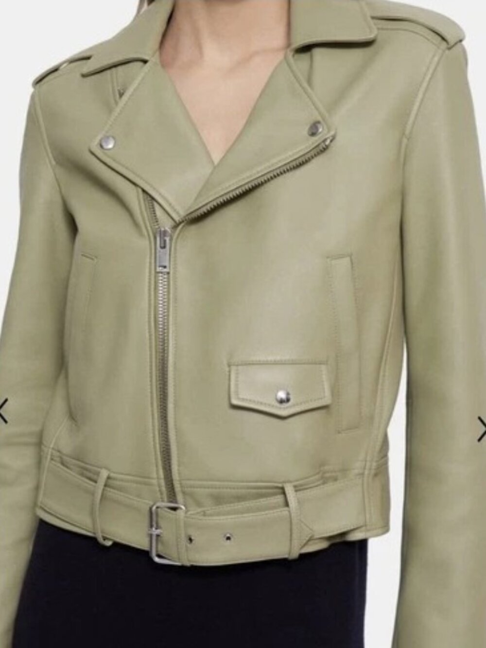 Theory Leather Moto Jacket Women